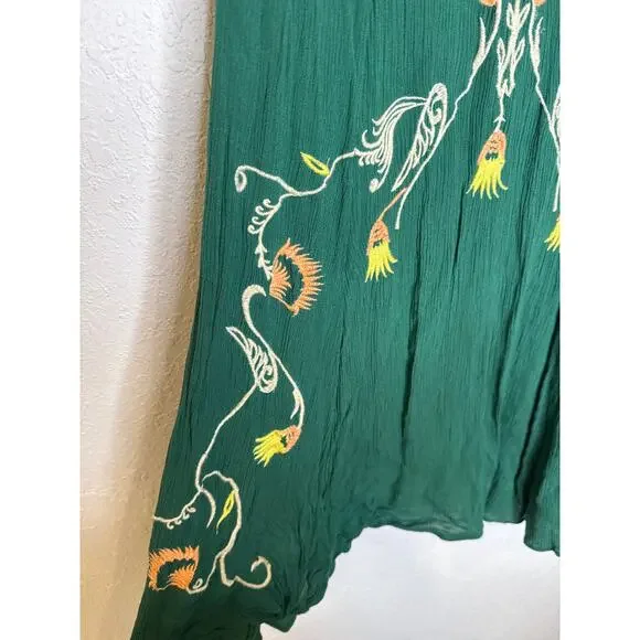 Free People Intimately Embroidered Mini Sleevless Crepe Tunic Dress EUC Sz M - Picture 11 of 16